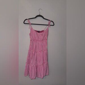 💖 Forever 21 Gingham Pink Sundress – Size S 💖
